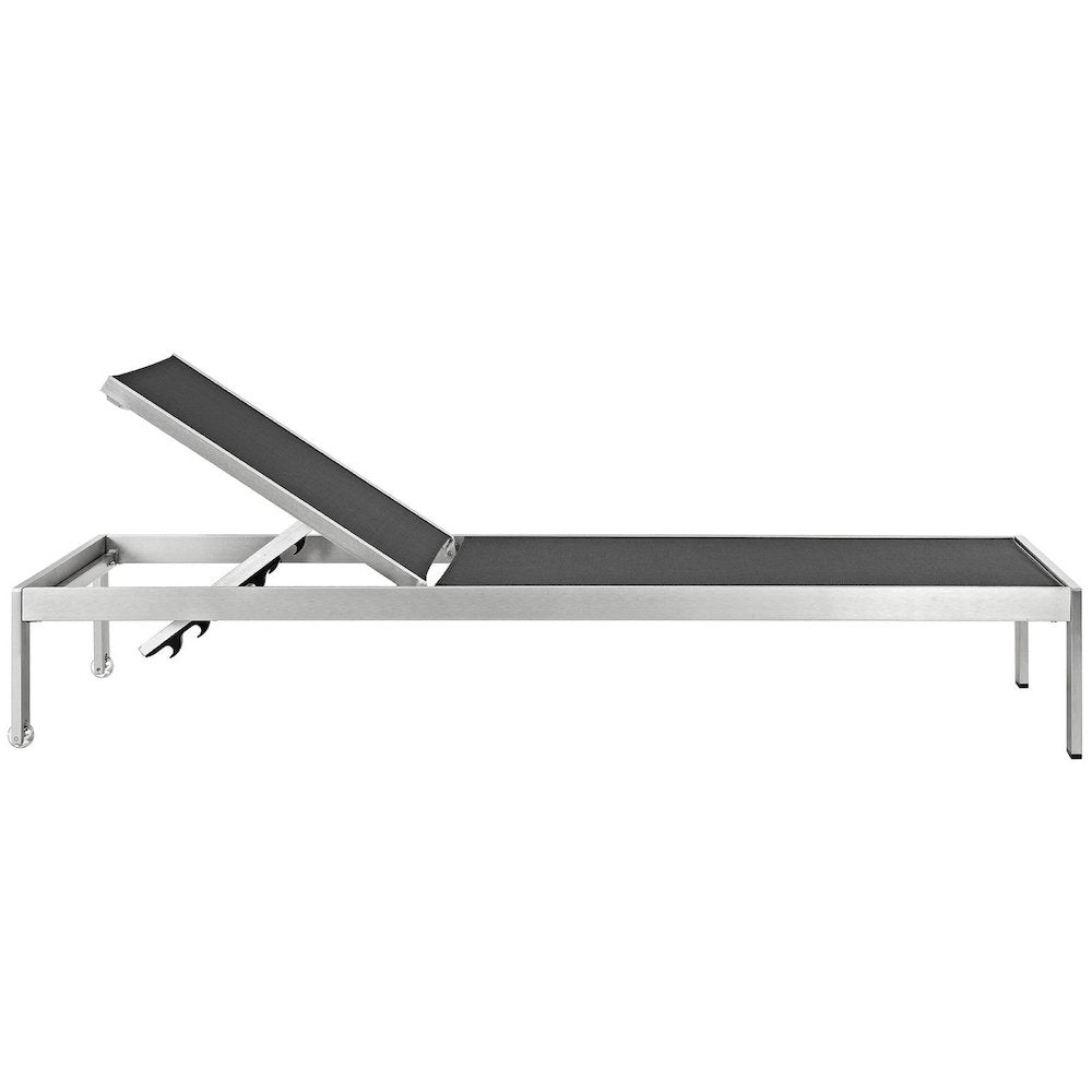 Shore Outdoor Patio Aluminum Chaise Set of 4
