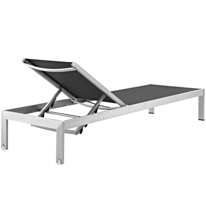 Shore Outdoor Patio Aluminum Chaise Set of 4