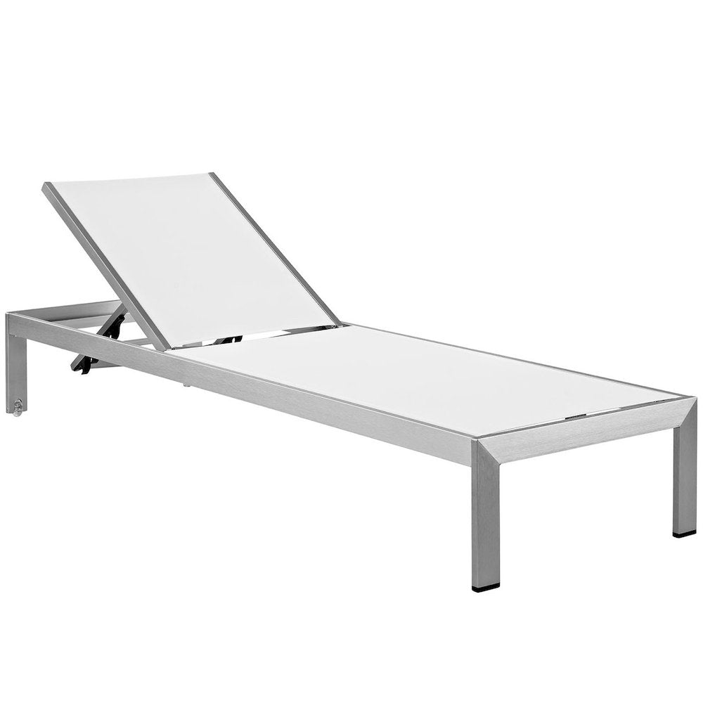 Shore Outdoor Patio Aluminum Chaise Set of 4