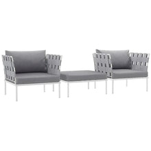 Harmony 3 Piece Outdoor Patio Aluminum Sectional Sofa Set