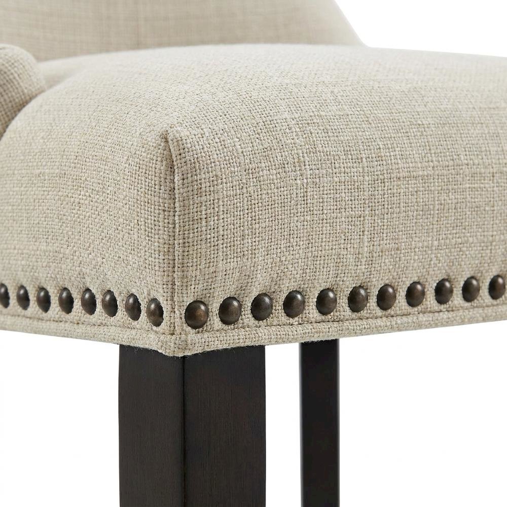 Fabric Upholstered Parsons Dining Side Chairs, Beige, Set of 2
