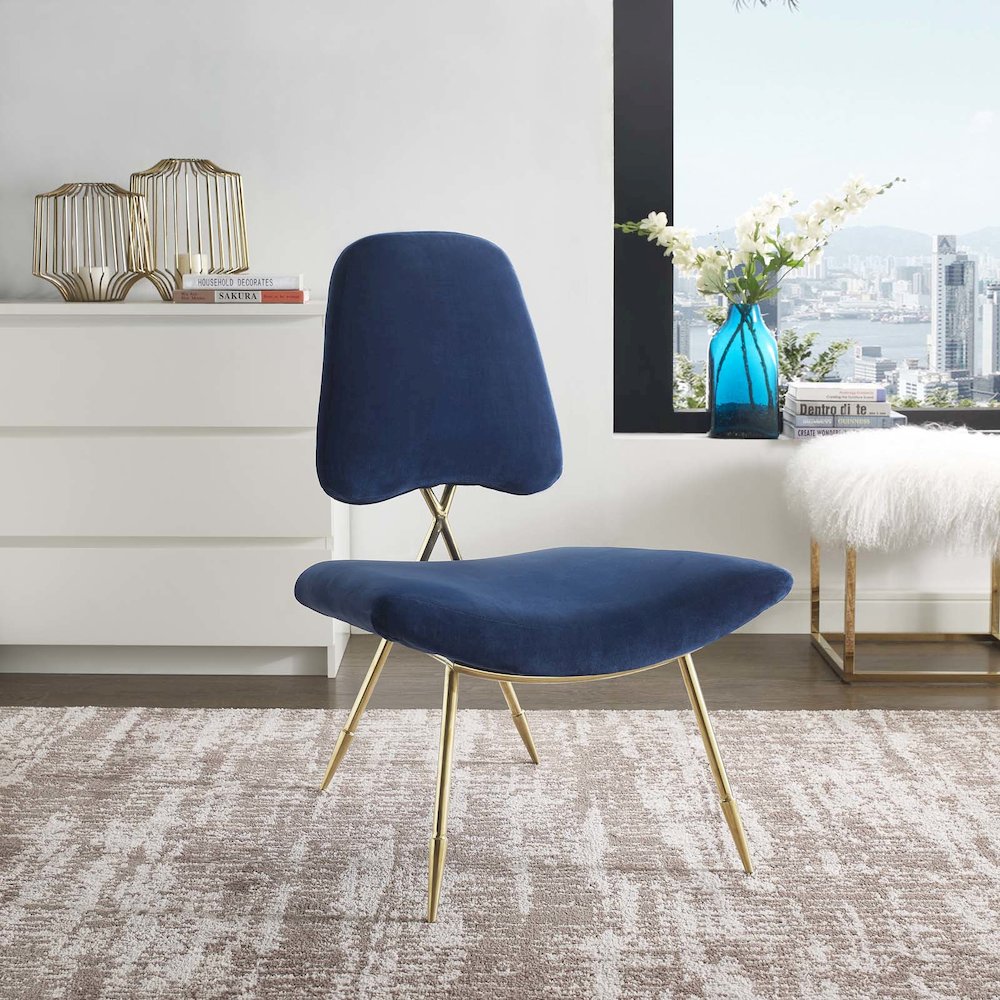 Ponder Performance Velvet Lounge Chair