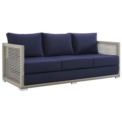 Aura Outdoor Patio Wicker Rattan Sofa