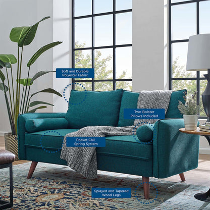 Revive Upholstered Fabric Loveseat