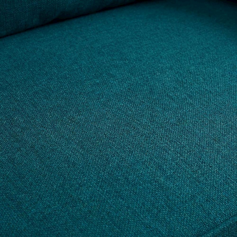 Fabric-Upholstered Small Loveseat Sofa for Bedroom and Living Room, Teal