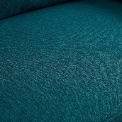 Fabric-Upholstered Small Loveseat Sofa for Bedroom and Living Room, Teal