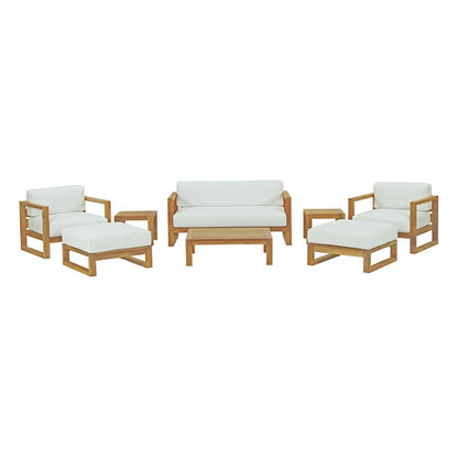 Upland 8 Piece Outdoor Patio Teak Set