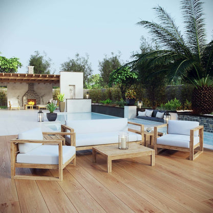 Upland 6 Piece Outdoor Patio Teak Set