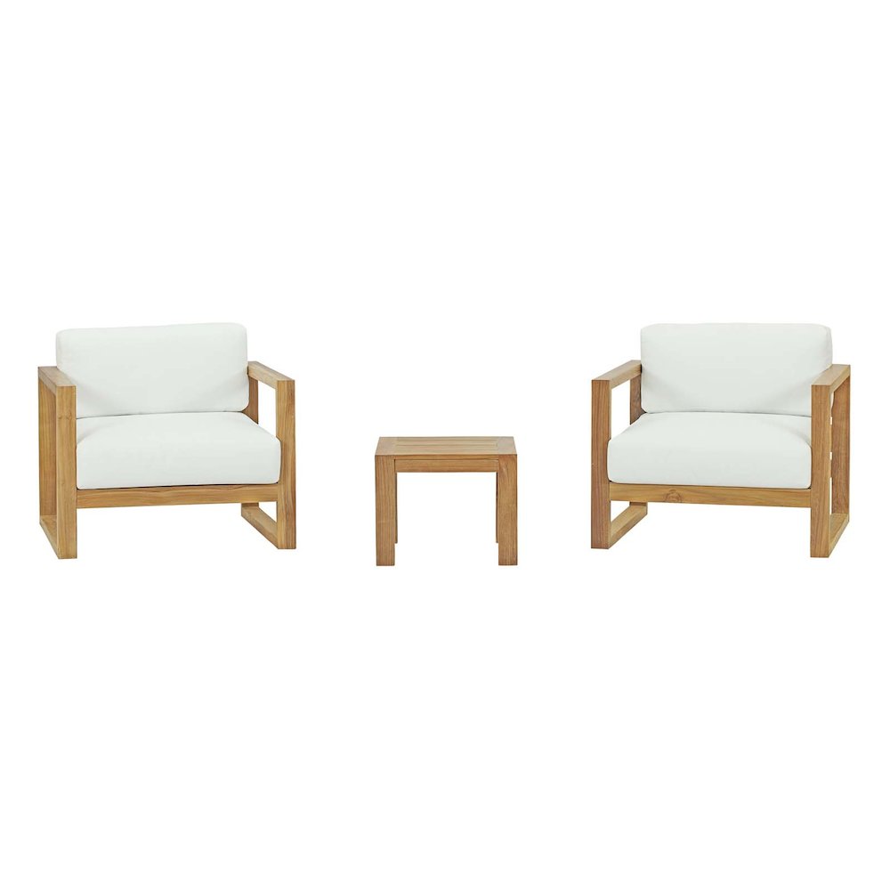 Upland 3 Piece Outdoor Patio Teak Set