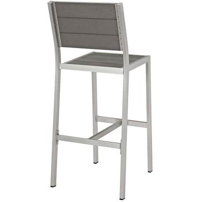 Shore 3 Piece Outdoor Patio Aluminum Pub Set