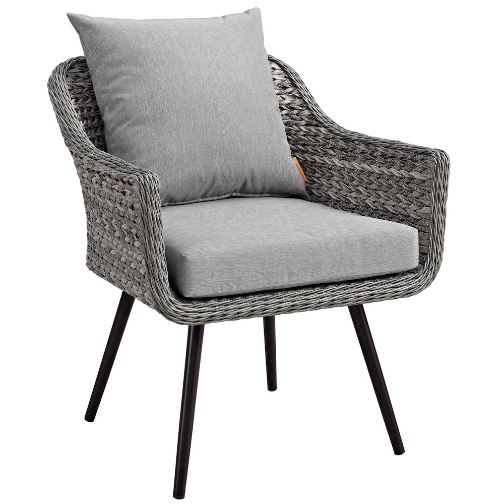 Endeavor Outdoor Patio Wicker Rattan Armchair Set of 2