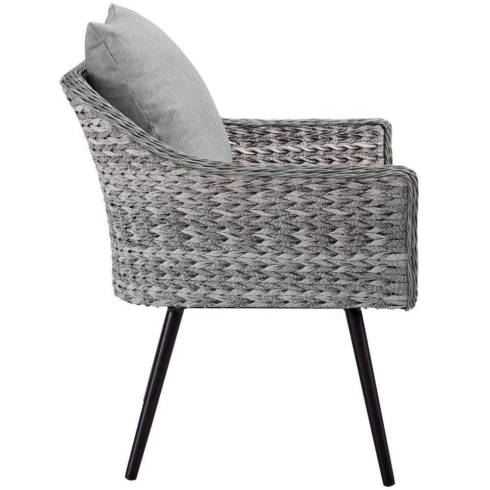 Endeavor Outdoor Patio Wicker Rattan Armchair Set of 2