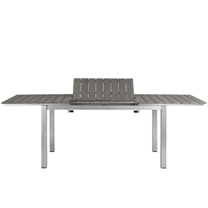 Shore 9 Piece Outdoor Patio Aluminum Dining Set