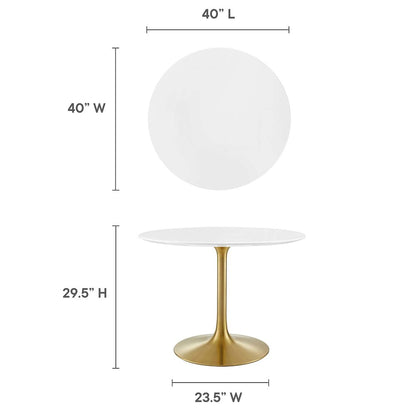 Lippa 40" Round Wood Dining Table