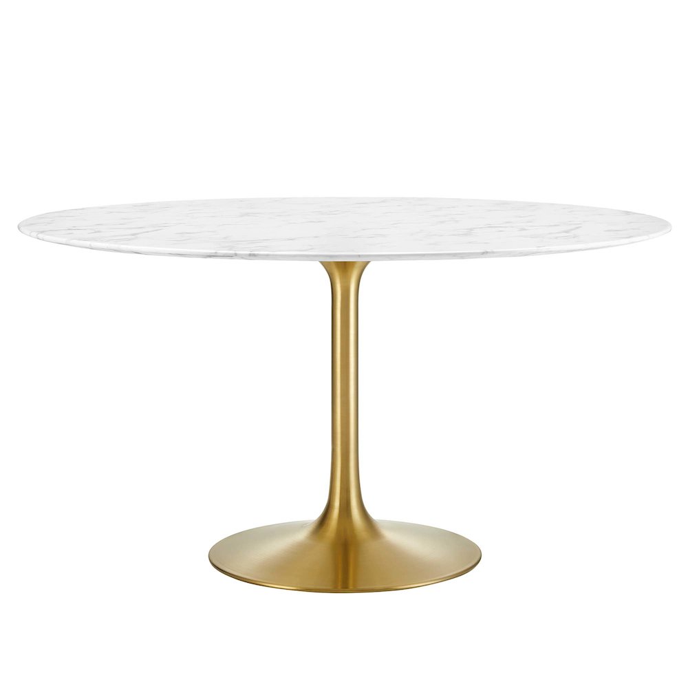Lippa 54" Round Faux Marble Dining Table