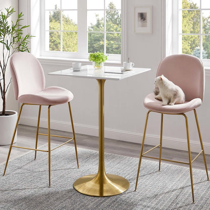Lippa 28" Square Wood Bar Table