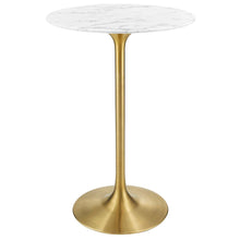 Lippa 28" Round Faux Marble Bar Table