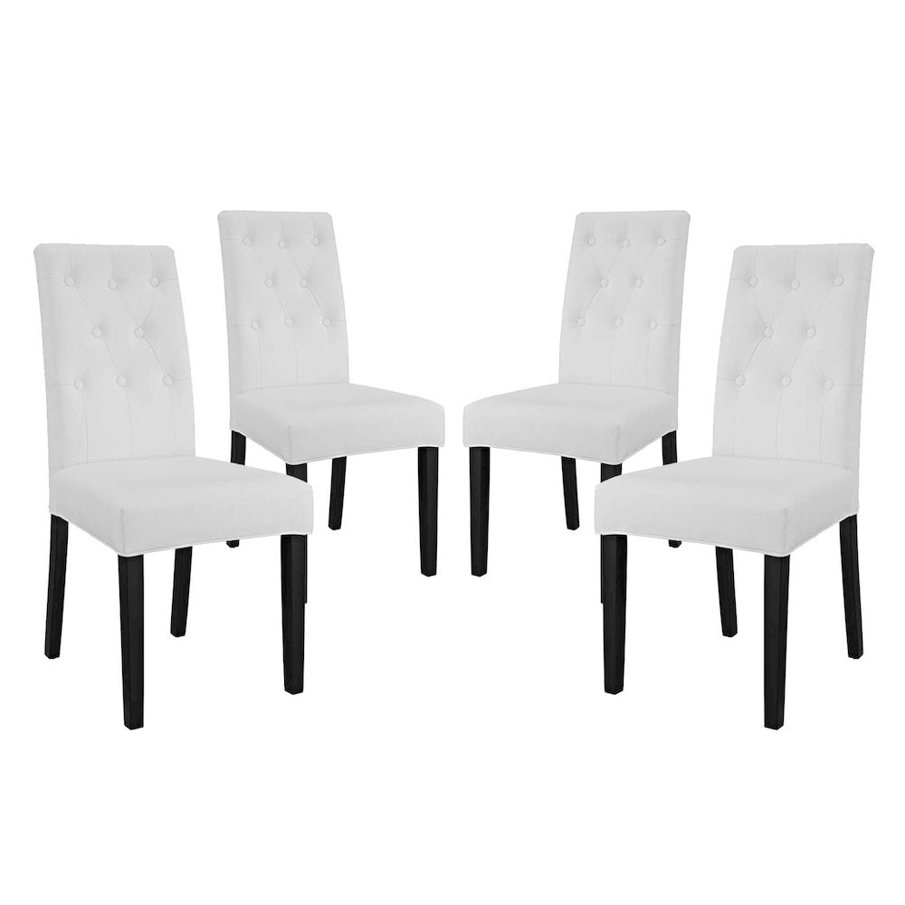 Confer Vinyl Dining Side Chair Set of 4