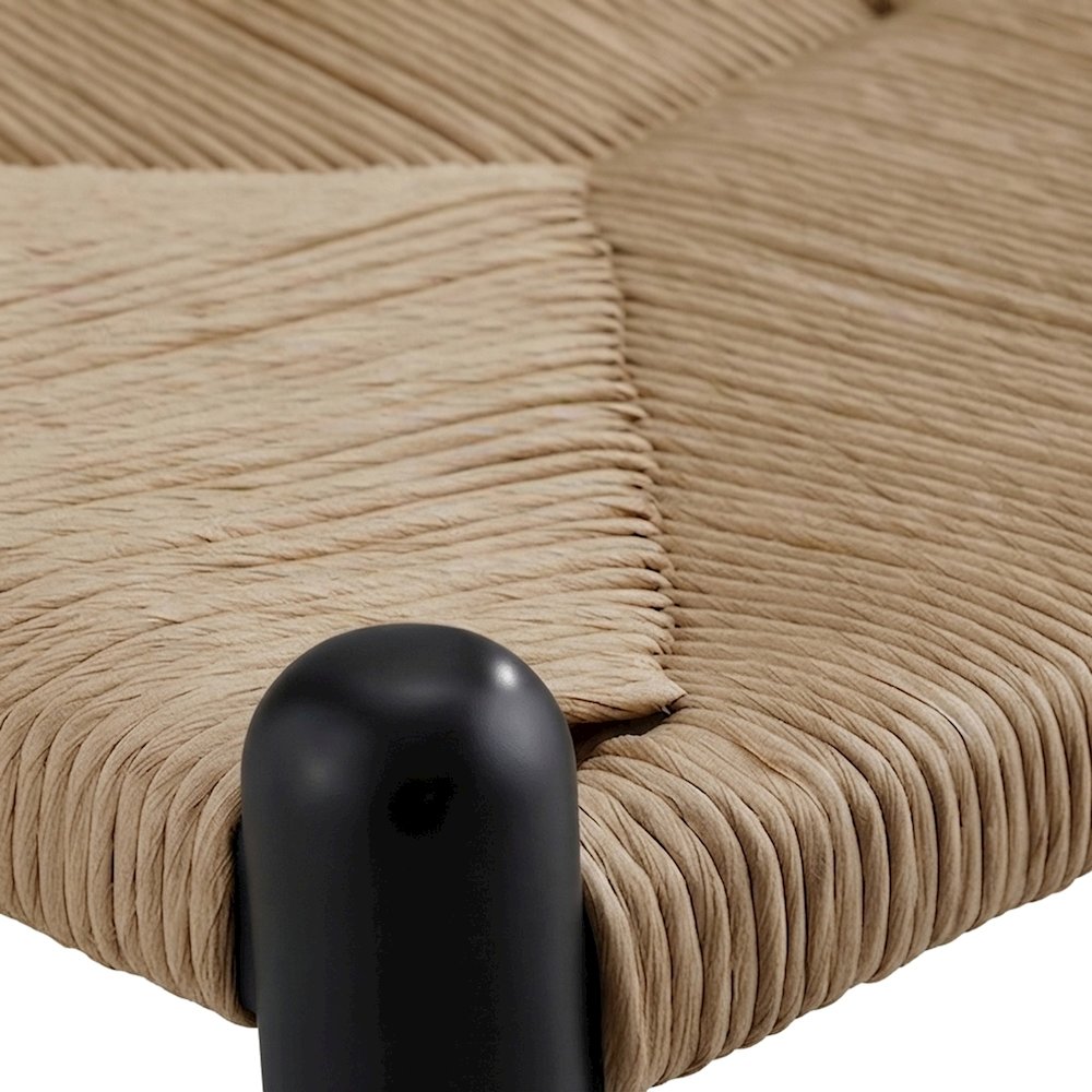 Solid Wood Spindle-Back Dining Side Chair for Kitchen or Dining Table, Black