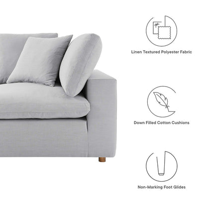 Commix 4 Piece Down Filled Overstuffed Sectional Sofa Set