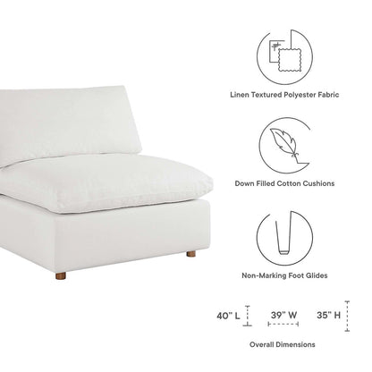 Commix 4 Piece Down Filled Overstuffed Sectional Sofa Set