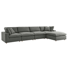 Commix 5 Piece Down Filled Overstuffed Sectional Sofa Set