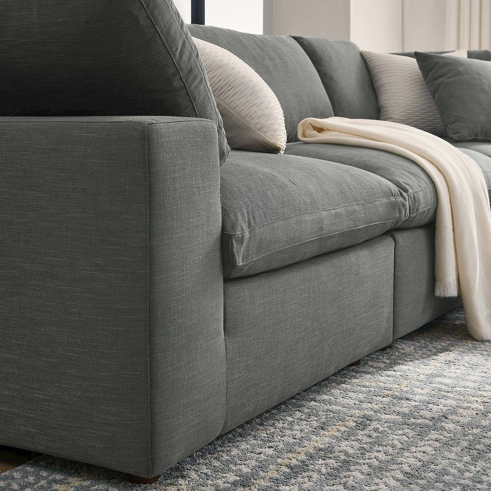 Commix 5 Piece Down Filled Overstuffed Sectional Sofa