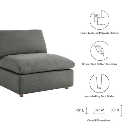 Commix 6-Piece Down Filled Overstuffed Sectional Sofa