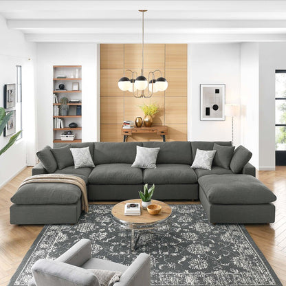Commix 6-Piece Down Filled Overstuffed Sectional Sofa