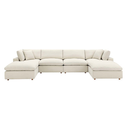 Commix 6-Piece Down Filled Overstuffed Sectional Sofa