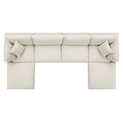 Commix 6-Piece Down Filled Overstuffed Sectional Sofa