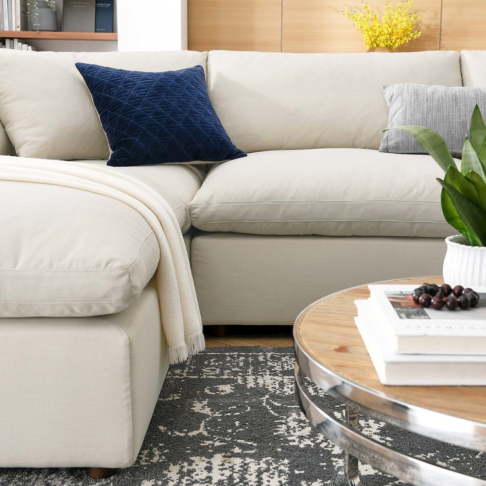Commix 6-Piece Down Filled Overstuffed Sectional Sofa