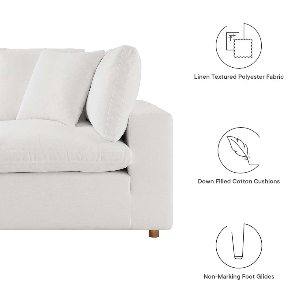 Commix 8-Piece Down Filled Overstuffed Sectional Sofa