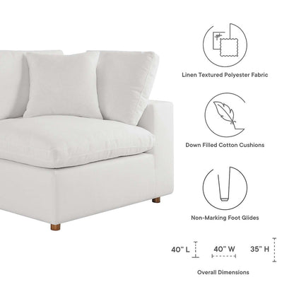 Commix 7-Piece Down Filled Overstuffed Sectional Sofa