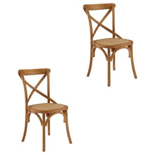 Wooden Dining Side Chairs for Kitchen and Dining Room, Walnut, Set of 2