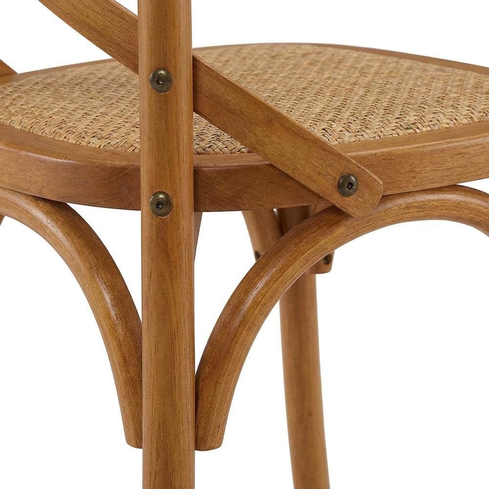 Wooden Dining Side Chairs for Kitchen and Dining Room, Walnut, Set of 2