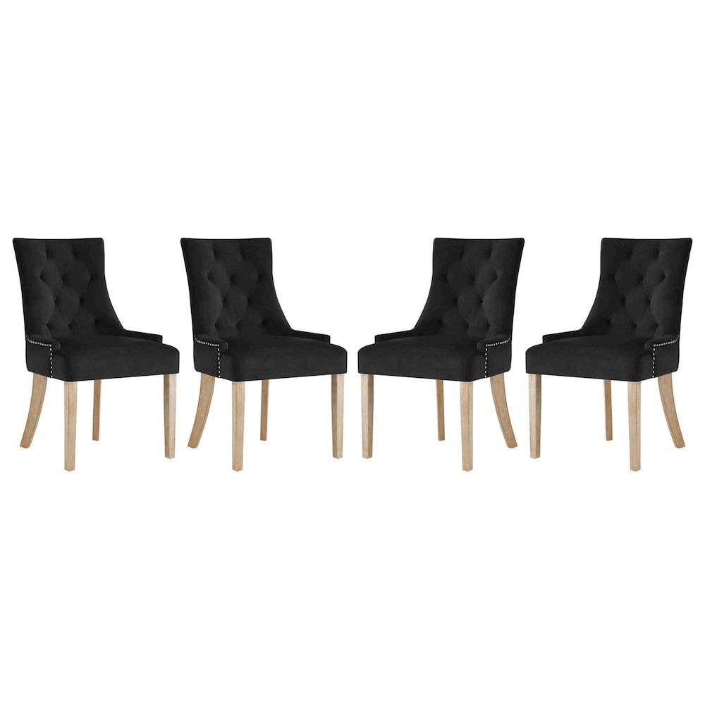 Pose Performance Velvet Dining Chair Set of 4