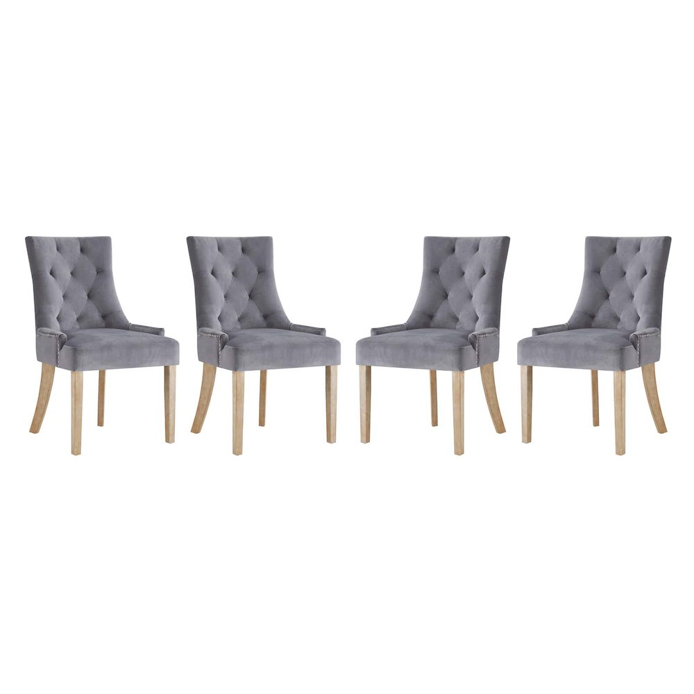 Pose Performance Velvet Dining Chair Set of 4