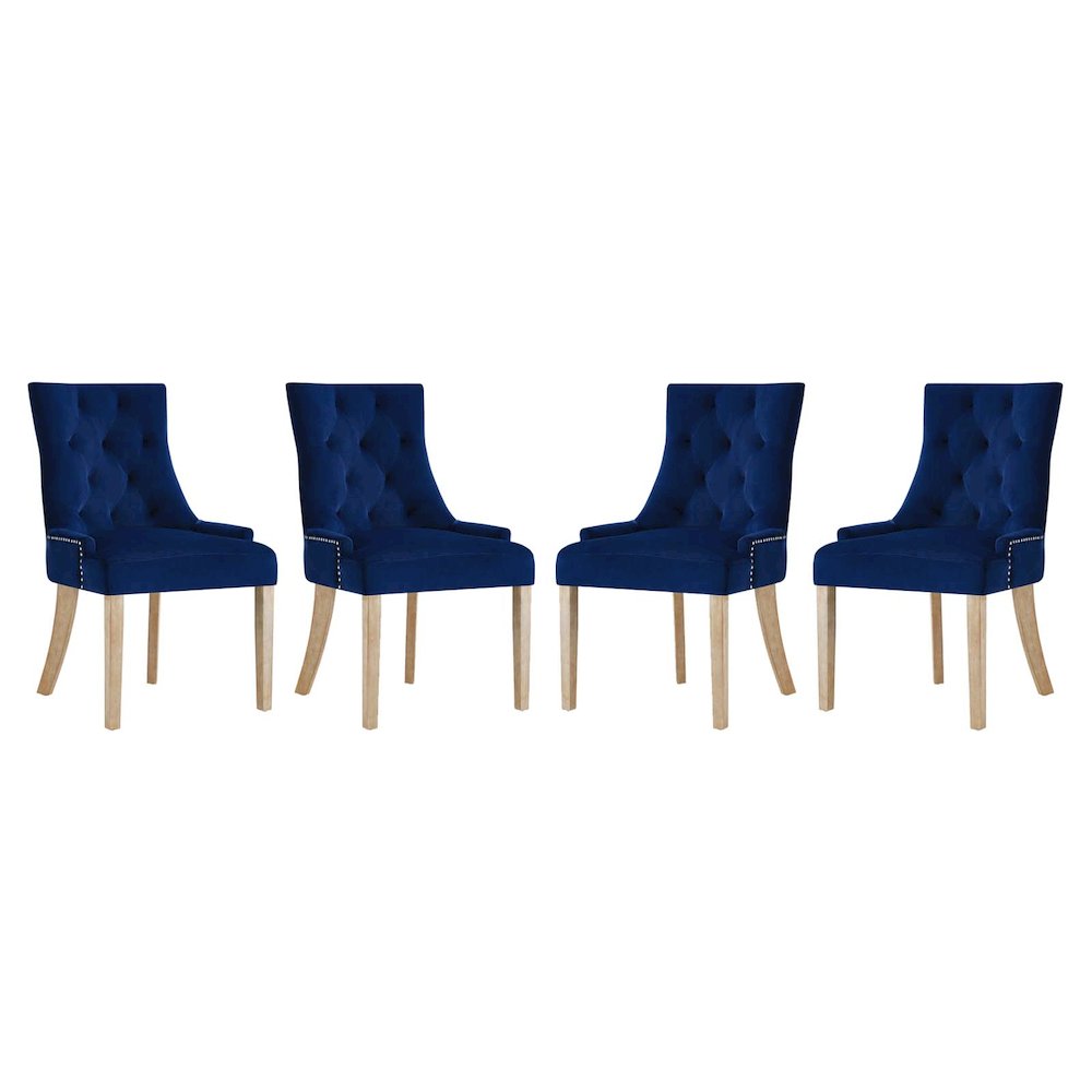 Pose Performance Velvet Dining Chair Set of 4
