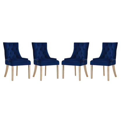 Pose Performance Velvet Dining Chair Set of 4