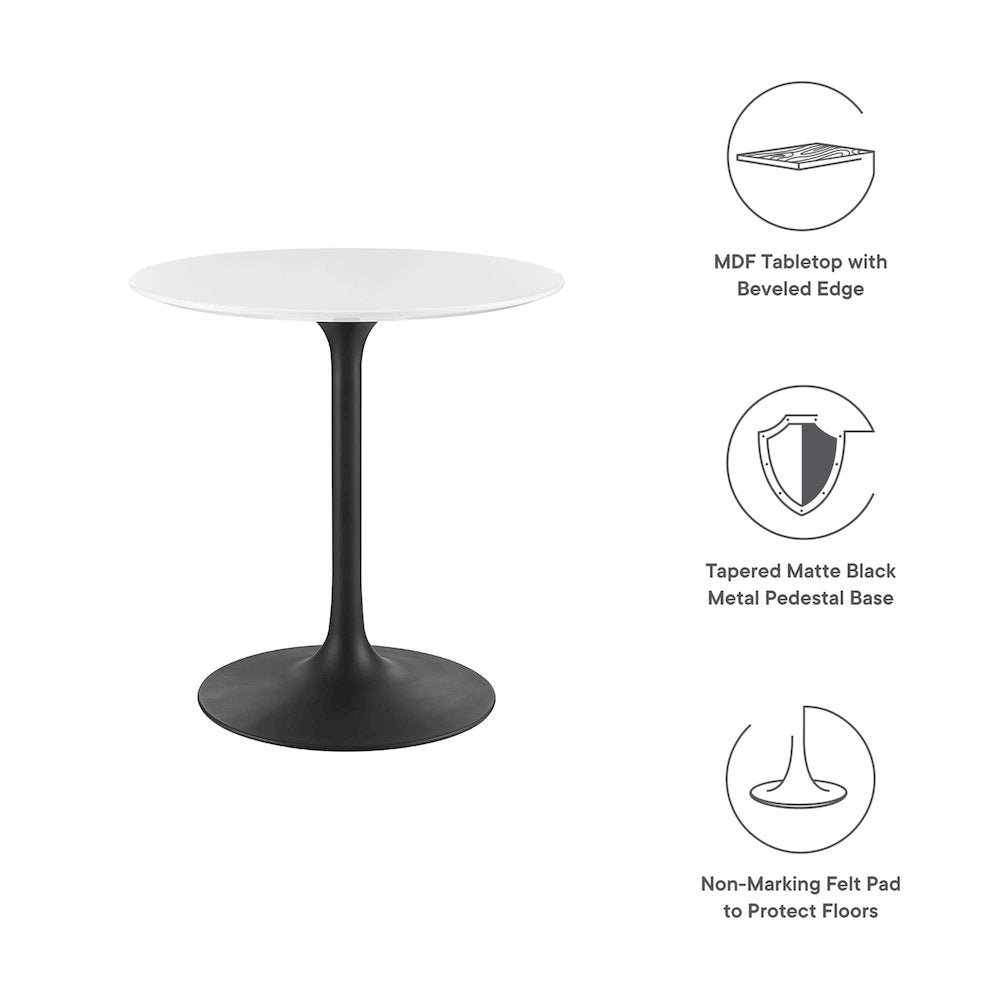 Lippa 28" Round Wood Dining Table