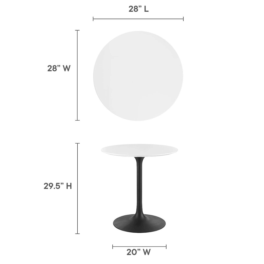 Lippa 28" Round Wood Dining Table