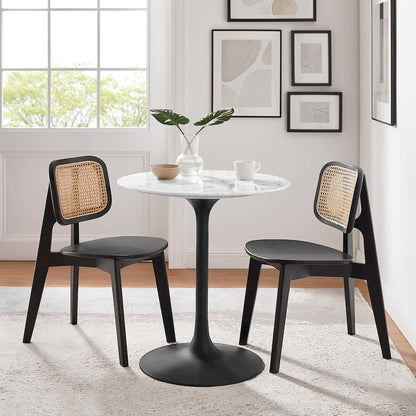 Lippa 28" Round Faux Marble Dining Table