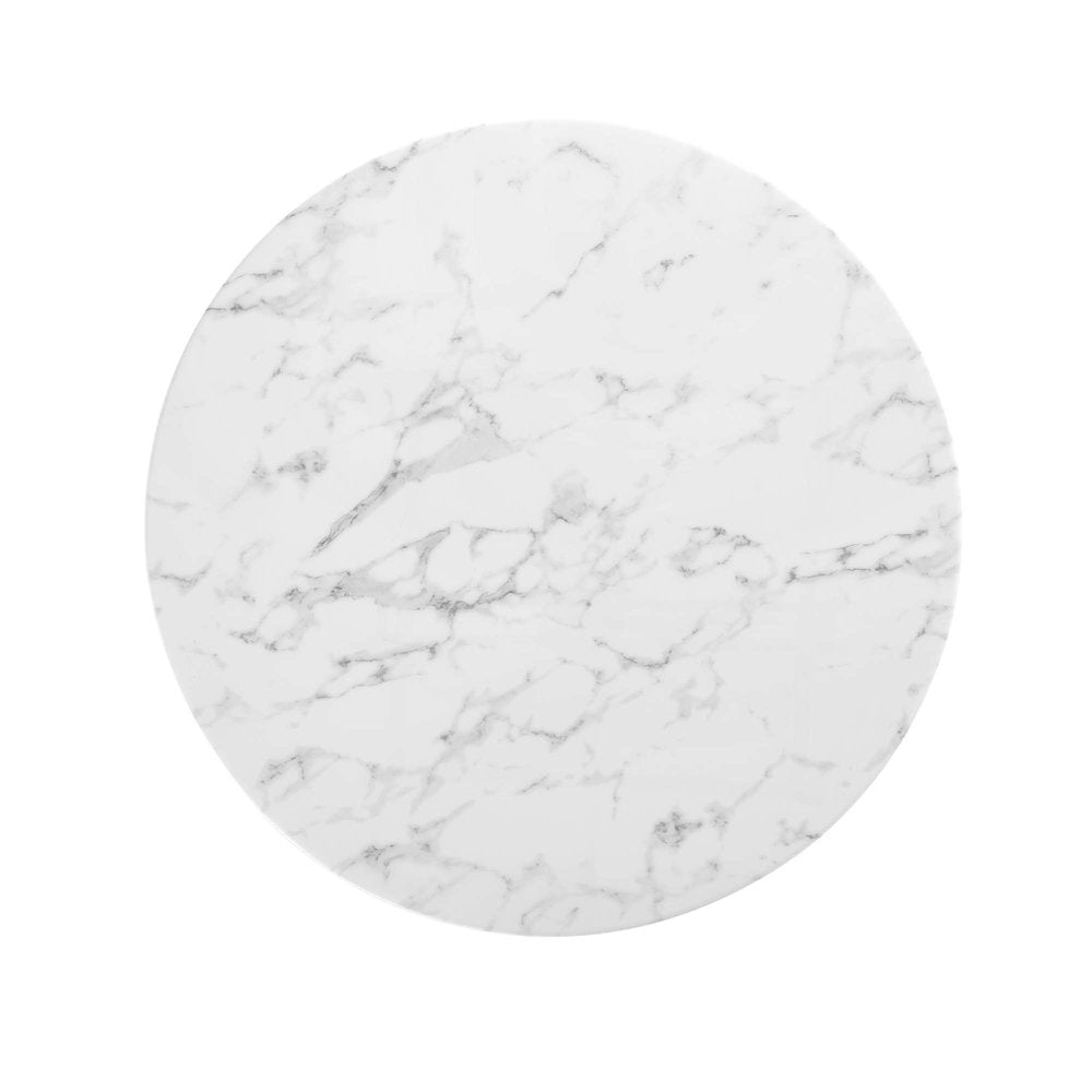 Lippa 40" Round Faux Marble Dining Table