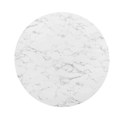 Lippa 48" Round Faux Marble Dining Table