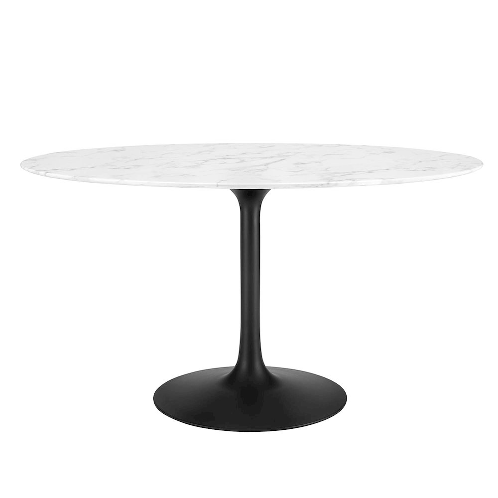 Lippa 54" Oval Faux Marble Dining Table
