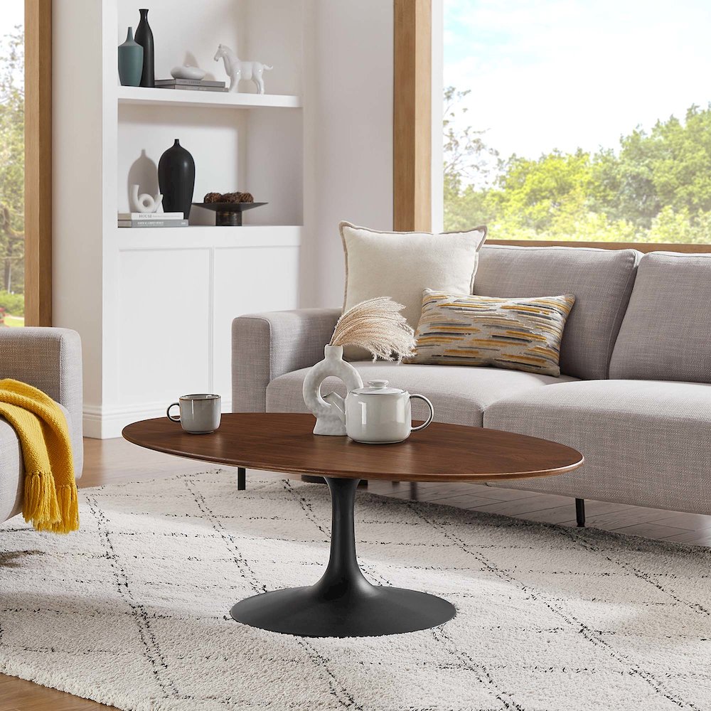 Lippa 48" Oval Wood Coffee Table