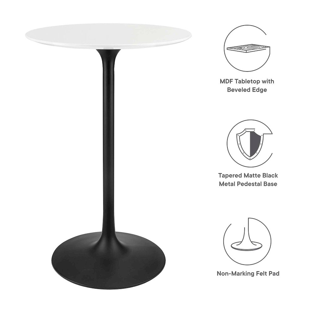 Lippa 28" Round Wood Bar Table