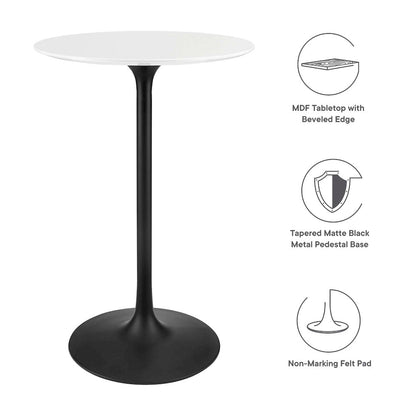 Lippa 28" Round Wood Bar Table
