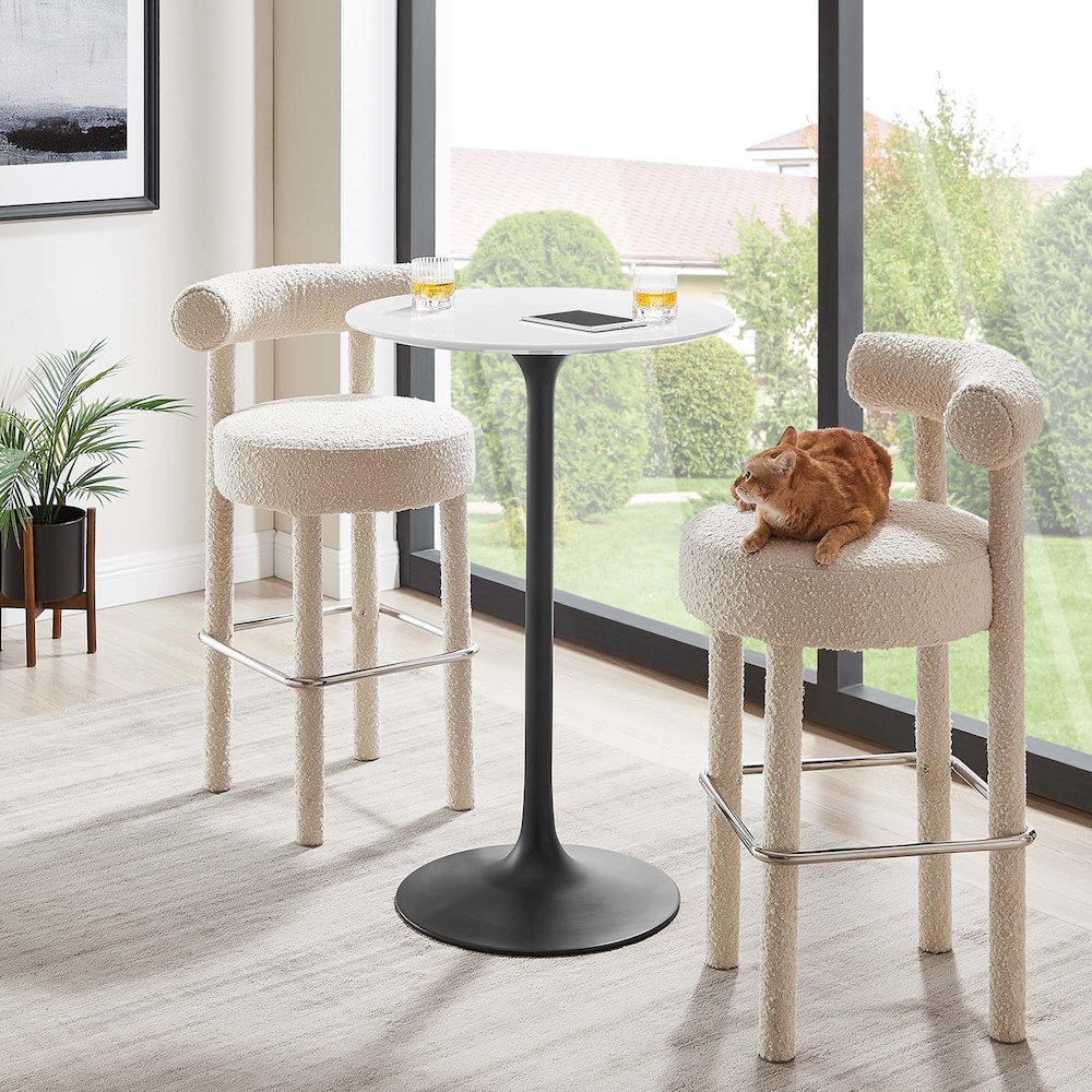 Lippa 28" Round Wood Bar Table